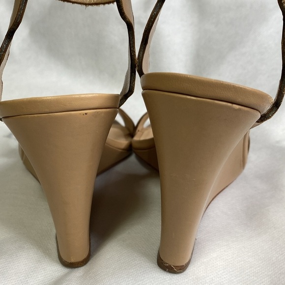 Loeffler Randall Piper Wedge‎ Sandal Tan Size 6-1/2 - Picture 4 of 8